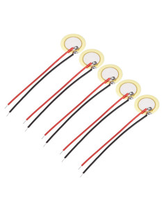 Discos Piezoeléctricos uxcell 15mm para Guitarras y Tambores - 5 Pcs