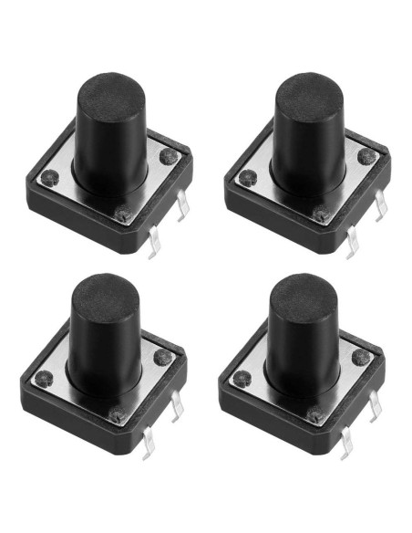 Interruptor Táctil Momentáneo uxcell 4 Pines 12x12x13mm 13PCS Interruptor Táctil Momentáneo uxcell 4 Pines 12x12x13mm 13PCS