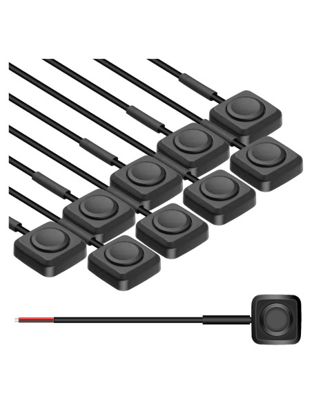 Interruptor Momentáneo Linkstyle 10 Pcs 12V/24V Montaje Superficial