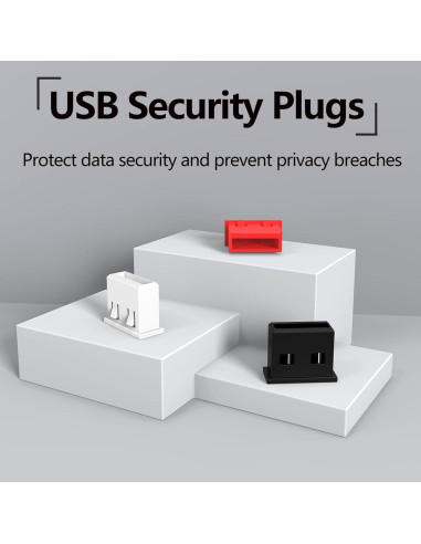 10 Pcs Tapón de Seguridad USB-A Femenino WXZRLIU Negro