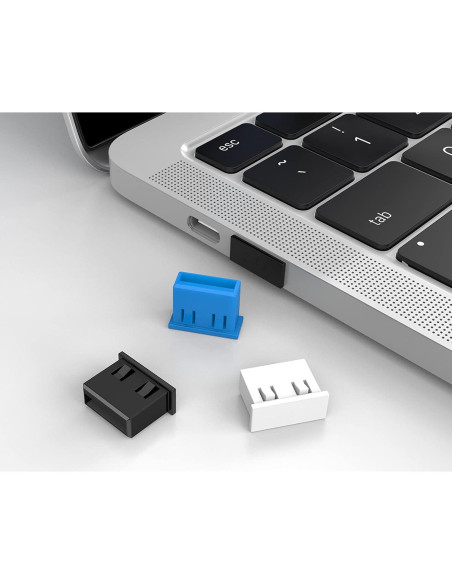 10 Pcs Tapón de Seguridad USB-A Femenino WXZRLIU Negro