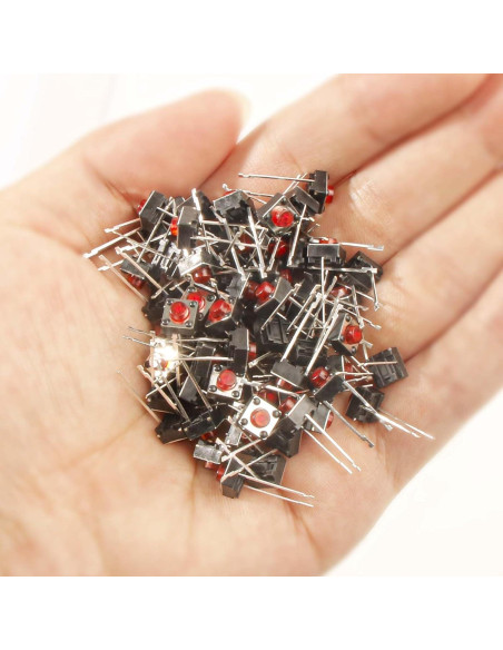 Interruptor Táctil Momentáneo 2 Pines Juasky Rojo 6mm