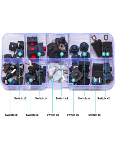 Kit de Interruptores de Botón de Presión Kidisoii 54 Piezas 2