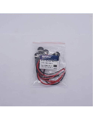 Interruptor Momentáneo Twidec 12mm 6 Unidades Negro IP54