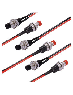 Interruptor de Botón Momentáneo TWTADE 6 Pcs 1A 250V CA