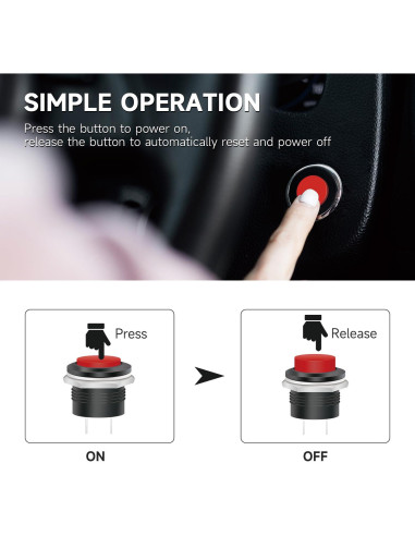 30 Interruptores de Botón Momentáneo 15mm Tmyjfjingxi Colores