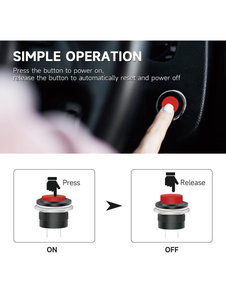 30 Interruptores de Botón Momentáneo 15mm Tmyjfjingxi Colores