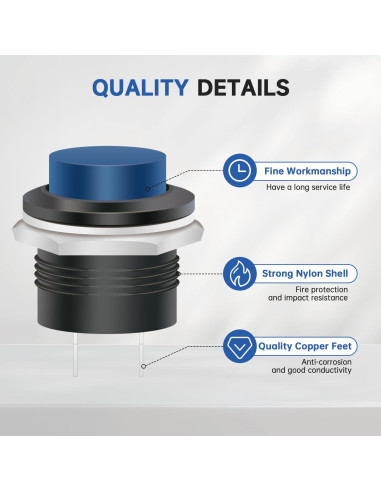 30 Interruptores de Botón Momentáneo 15mm Tmyjfjingxi Colores