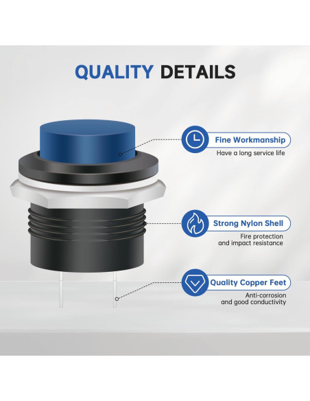 30 Interruptores de Botón Momentáneo 15mm Tmyjfjingxi Colores