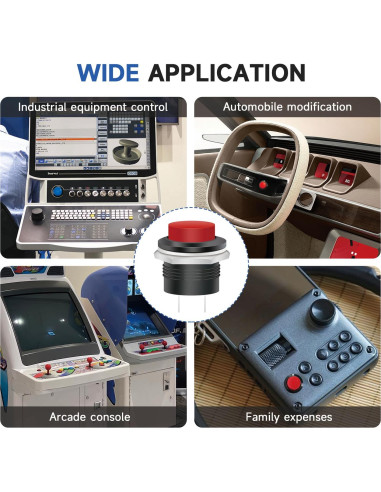 30 Interruptores de Botón Momentáneo 15mm Tmyjfjingxi Colores