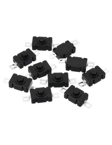 Interruptor de Botón de Presión PATIKIL 10 Pcs On/Off 250V 1.5A