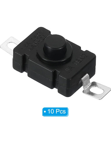 Interruptor de Botón de Presión PATIKIL 10 Pcs On/Off 250V 1.5A