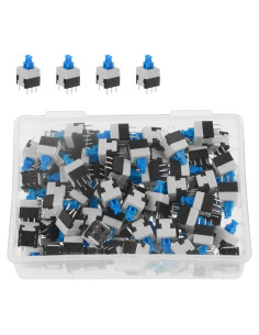 Interruptores Micro DPDT 6 Pin XLX 100pcs 8x8mm Auto-bloqueo