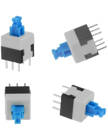 Interruptores Micro DPDT 6 Pin XLX 100pcs 8x8mm Auto-bloqueo