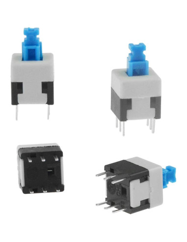 Interruptores Micro DPDT 6 Pin XLX 100pcs 8x8mm Auto-bloqueo
