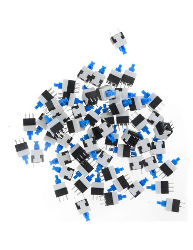 Interruptores Micro DPDT 6 Pin XLX 100pcs 8x8mm Auto-bloqueo