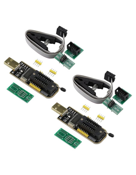 Programador CH341A USB 2PCS EEPROM SPI Flash 24 25 SOP8