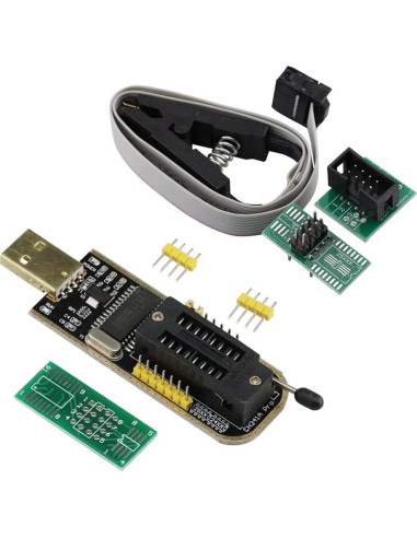 Programador CH341A USB 2PCS EEPROM SPI Flash 24 25 SOP8