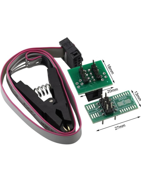 Programador CH341A USB 2PCS EEPROM SPI Flash 24 25 SOP8