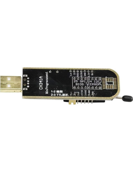 Programador CH341A USB 2PCS EEPROM SPI Flash 24 25 SOP8