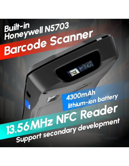 Escáner de Código de Barras Android Rayoungtek N60 4G WiFi Escáner de Código de Barras Android Rayoungtek N60 4G WiFi
