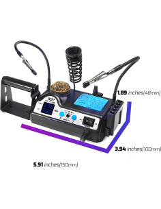 Estación de Soldadura WEP 927-IV 110W con Lupa LED y Accesorios 2