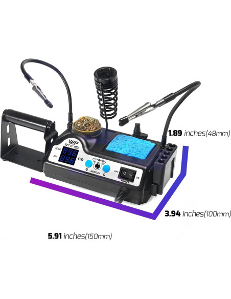 Estación de Soldadura WEP 927-IV 110W con Lupa LED y Accesorios