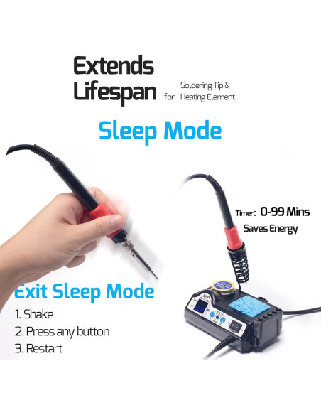 Estación de Soldadura WEP 927-IV 110W con Lupa LED y Accesorios