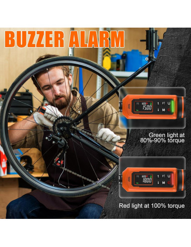 Llave de Torque Digital 1/4" Coobeast 0.45-30Nm con Pantalla LCD