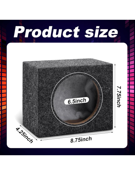 Caja de Altavoz para Coche BBTO 2 Pcs 6.5" Estilo Angulado