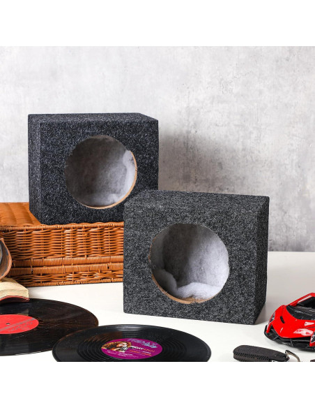 Caja de Altavoz para Coche BBTO 2 Pcs 6.5" Estilo Angulado