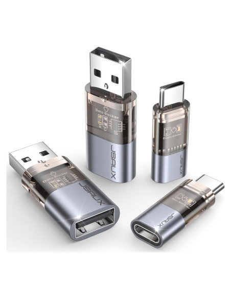 Bloqueador de Datos USB JSAUX Paquete de 4 Carga Segura