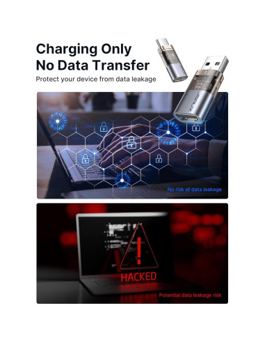 Bloqueador de Datos USB JSAUX Paquete de 4 Carga Segura