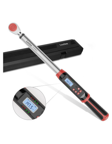 Llave de Torque Digital Leolee 1/2" 10-200 Nm con Alerta LED