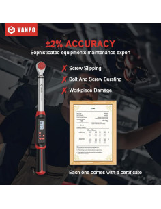 Llave de Torque Digital 1/2" VANPO VP-DTW01 6.8-135Nm 2