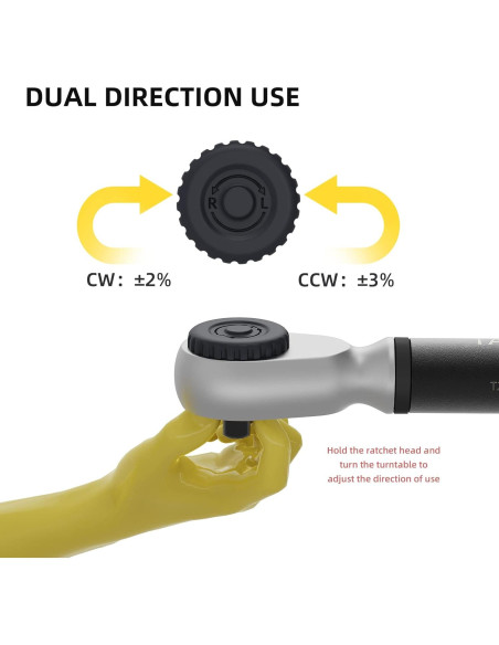 Llave de Torque Digital 1/2" TAGVIT 6.8-135Nm Precisión +/-2%