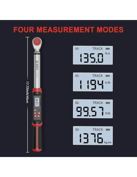 Llave de Torque Digital 1/2" VANPO VP-DTW01 6.8-135Nm
