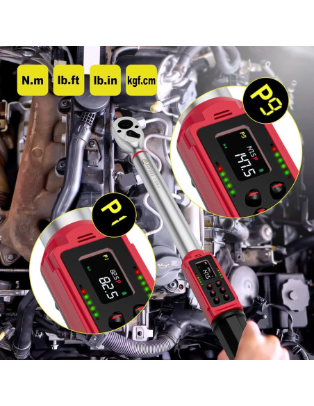 Llave de Torque Digital ANPUDS 1/2 Pulgada 3-200Nm Precisión 1%