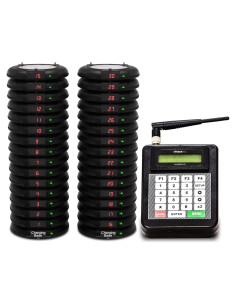 Sistema de Paginación Inalámbrico Pagertec con 30 Pagers