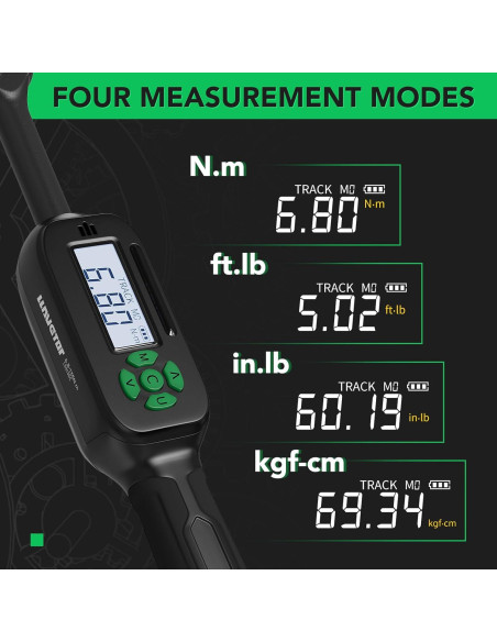 Llave de Torque Digital 3/8" LLAVETOR 6.8-135Nm Precisión +/-2%