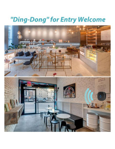 Timbre de Puerta Inalámbrico METAK con Sensor de Alarma 152.4m 2