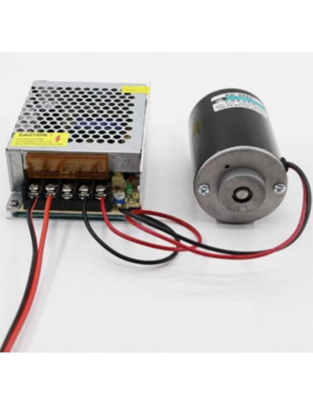 Motor DC de Imán Permanente 30W 12/24V 3500/6000RPM TOPINCN