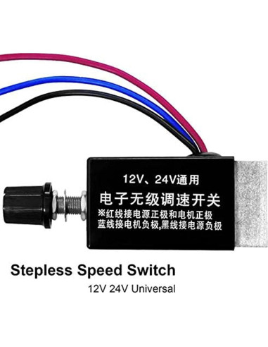 Controlador de Velocidad Motor DC 12V 24V 10A Dawwoti