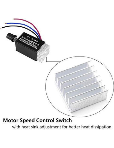 Controlador de Velocidad Motor DC 12V 24V 10A Dawwoti