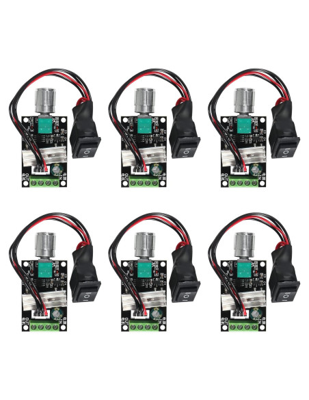 Controlador de Velocidad de Motor DC PWM 6pcs 3A 80W Coliao