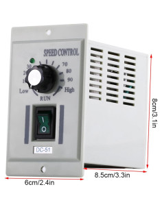 Controlador de Velocidad de Motor DC CYTGOUPER 24V-90V 400W 2