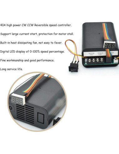 Controlador de Velocidad PWM DC 10-55V 60A Acxico con Pantalla LED