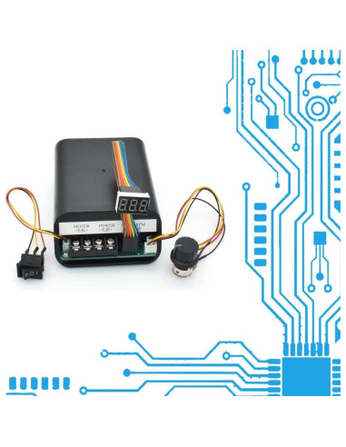 Controlador de Velocidad PWM DC 10-55V 60A Acxico con Pantalla LED