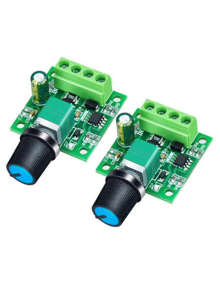 Controlador de Velocidad Motor CC PWM 2A 2 Paquete ALEDECO