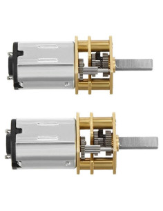Motor de Reducción DC 12V 200RPM Metal 2 Pcs para Robots
